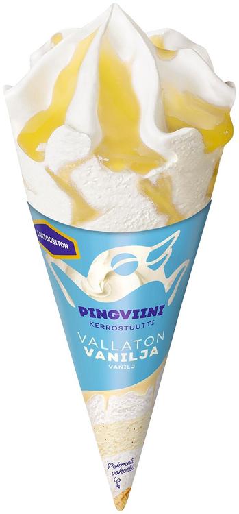 Pingviini Vanilja Laktoositon jäätelötuutti 67g/110ml