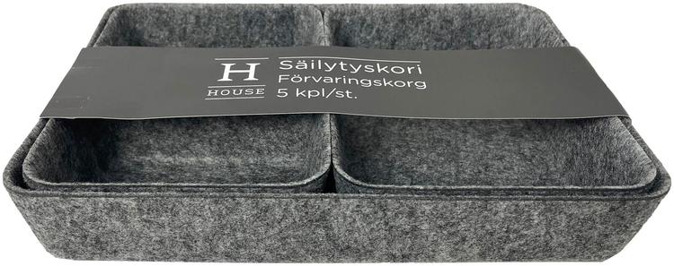 House säilytyskori 5 kpl:n setti