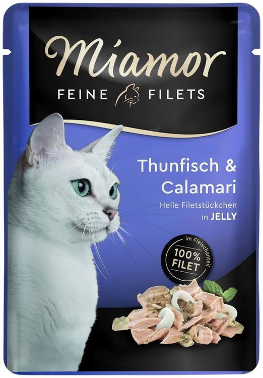 Miamor Fine Filets kala & mustekala 100g, annospussi