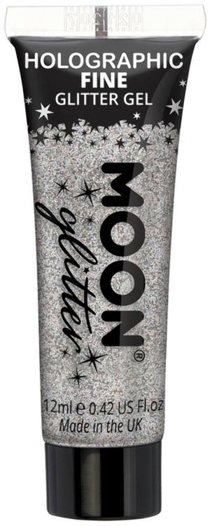 Holografinen hopea glittergeeli hienojakoinen 12 ml