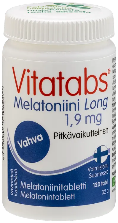 Vitatabs Melatoniini Long 1,9mg pitkävaikutteinen 120 tabl.