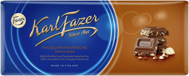 Karl Fazer hasselpähkinärouhe suklaalevy 200g