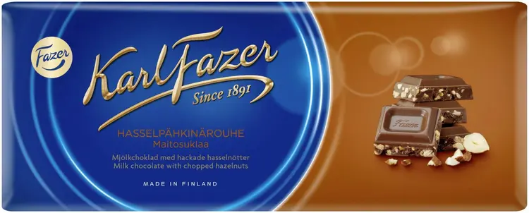 Karl Fazer hasselpähkinärouhe suklaalevy 200g