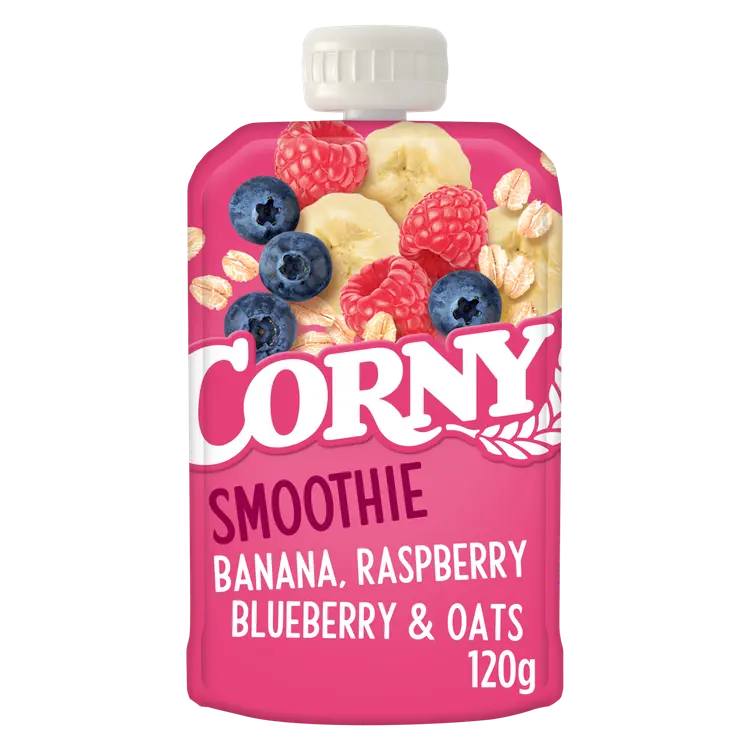 Corny Smoothie banaani, vadelma, mustikka & kaura 120g