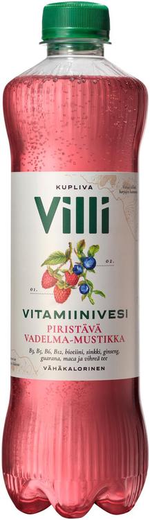 Villi Vitamiinivesi vadelma-mustikka 0,5 l