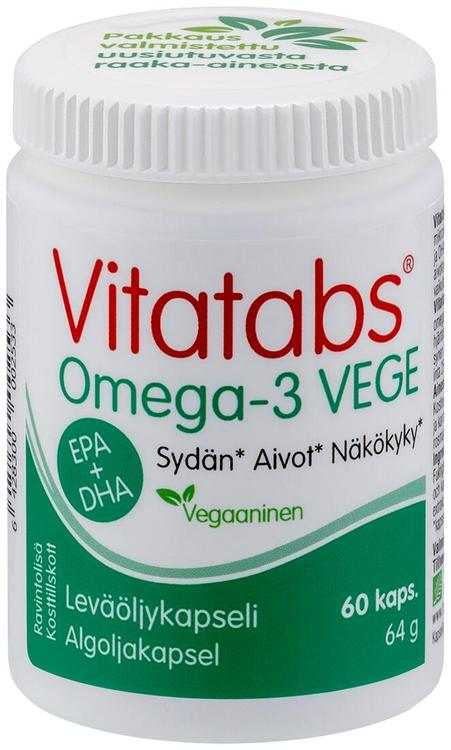 Vitatabs Omega-3 VEGE Omega-3 leväöljykapseli 60 kaps.