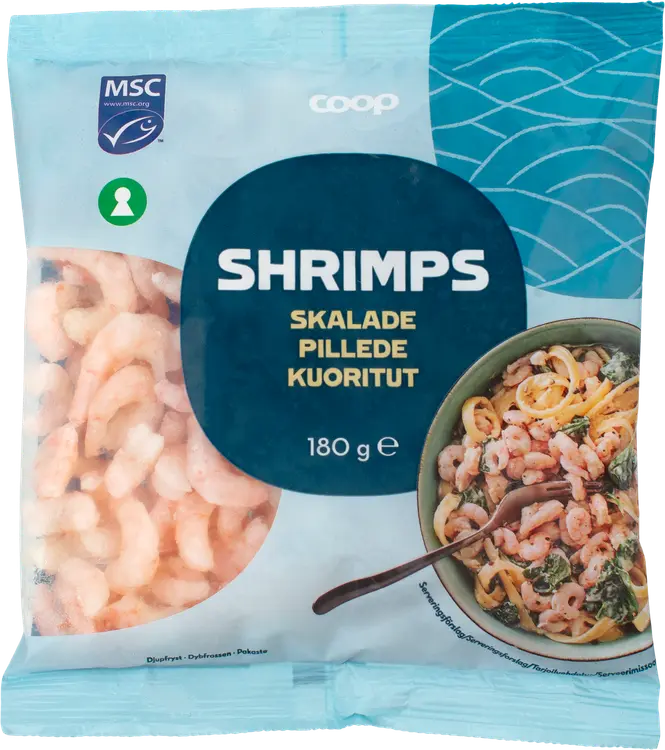 Coop kuoritut katkaravut 180 g pakaste