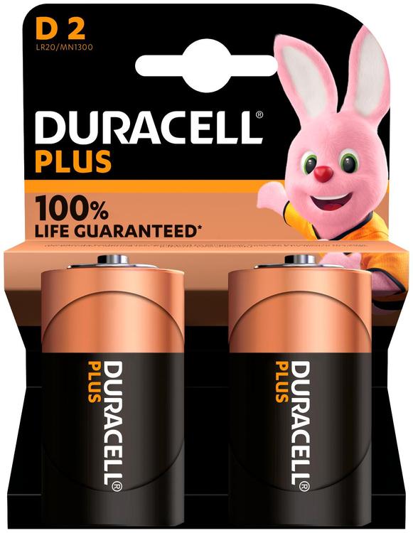 Duracell 2kpl Plus D