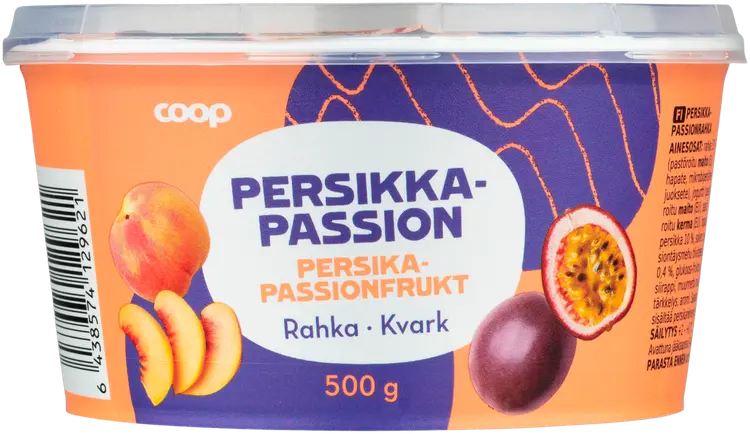 Coop persikka-passionrahka 3,5% 500g