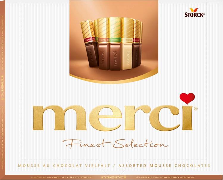 Merci Mousse assortiišokolaad vahustatud kreemja täidisega 210g