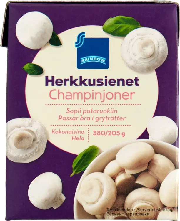 Rainbow herkkusieniä suolaliemessä 380/205g