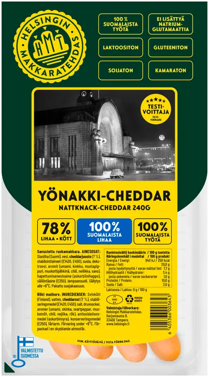 Helsingin Makkaratehdas Yönakki-Cheddar 240 g