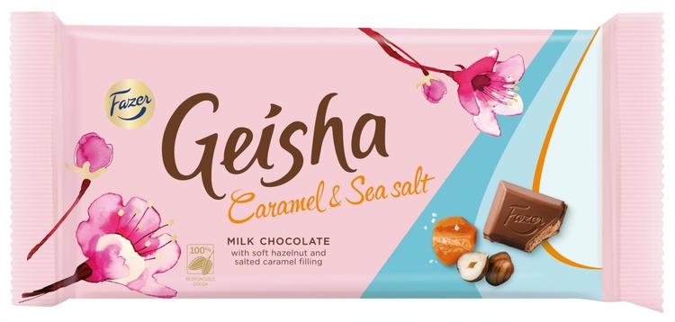 Fazer Geisha Caramel & Sea salt suklaalevy 121g