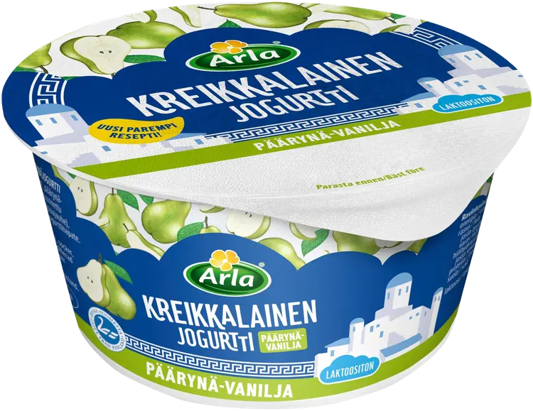 Arla Kreikkalainen Päärynä-vaniljajogurtti 150 g laktoositon