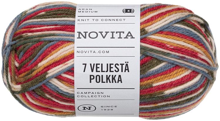 Novita lanka 7 Veljestä Polkka 100g aatto 8021