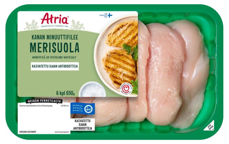 Atria Kanan Minuuttifilee Merisuola 650g