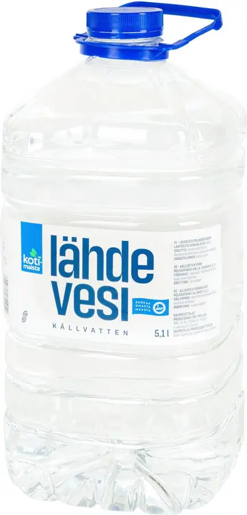 Kotimaista 5,15l lähdevesi