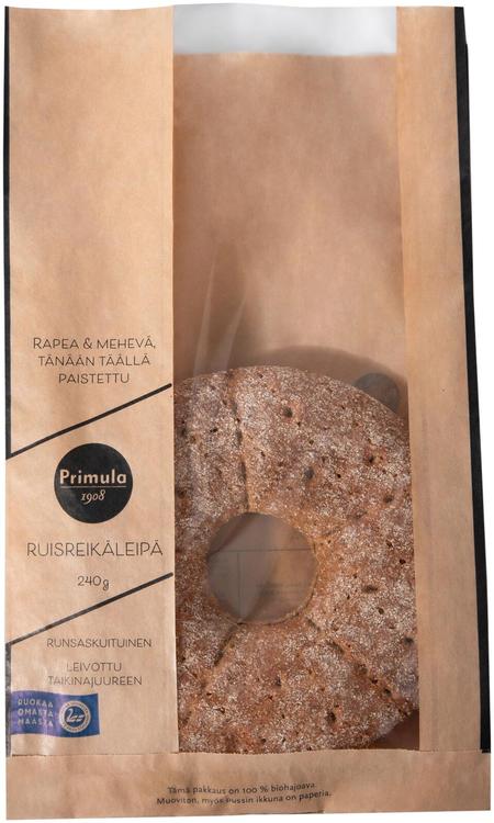 PRIMULA ruisreikäleipä halkaistu 240g, esipaistettu pakaste
