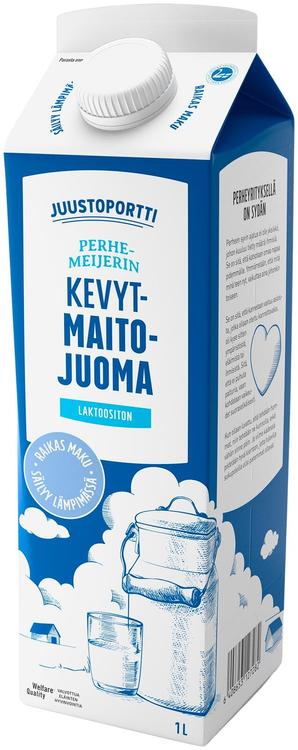 Juustoportti Perhemeijerin kevytmaitojuoma 1 l laktoositon UHT