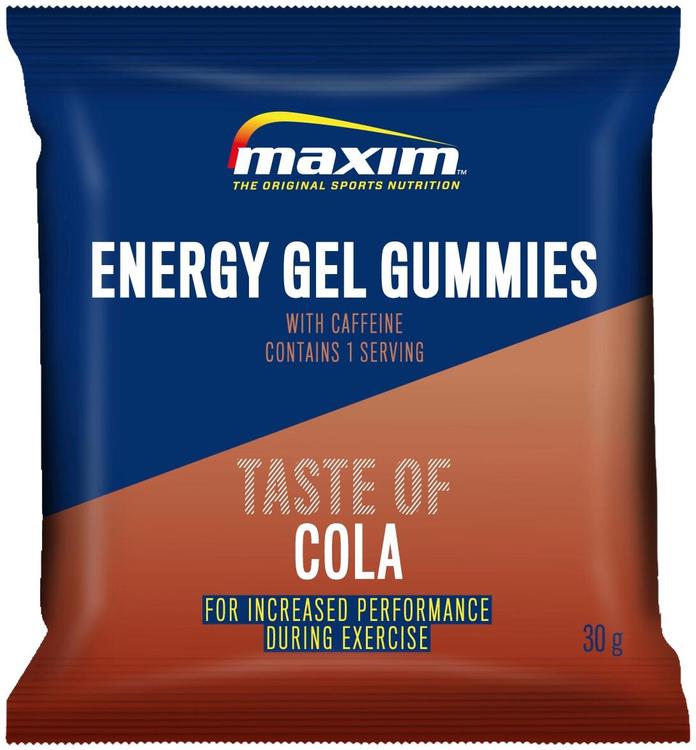 Maxim Energy Gel Gummies Cola + kofeiini 60 mg energiageelipala 30g