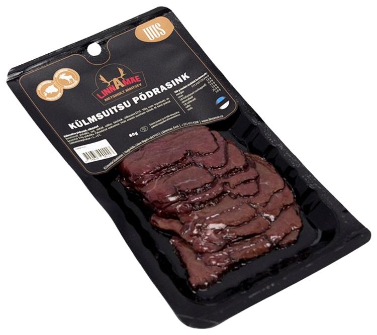 Külmsuitsu põdrasink, viilutatud 80 g