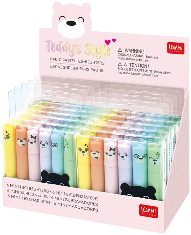 Helestusmarkerid mini pastelli  6tk teddy mood