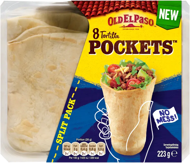 Old El Paso Tortilla pockets 223g