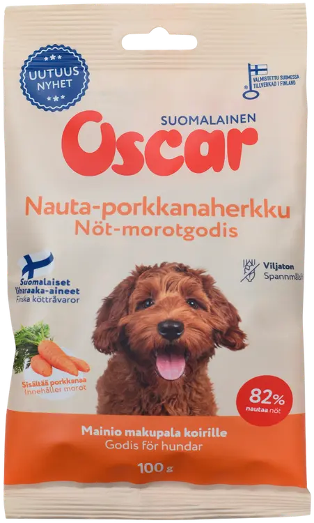 Oscar Nauta-porkkanaherkku koirille 100 g