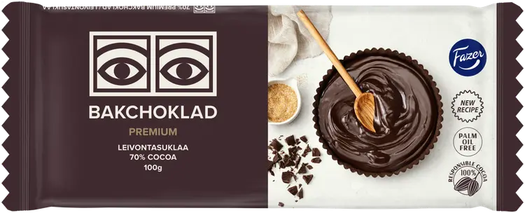 Fazer Ögon 70% Premium leivontasuklaa 100g