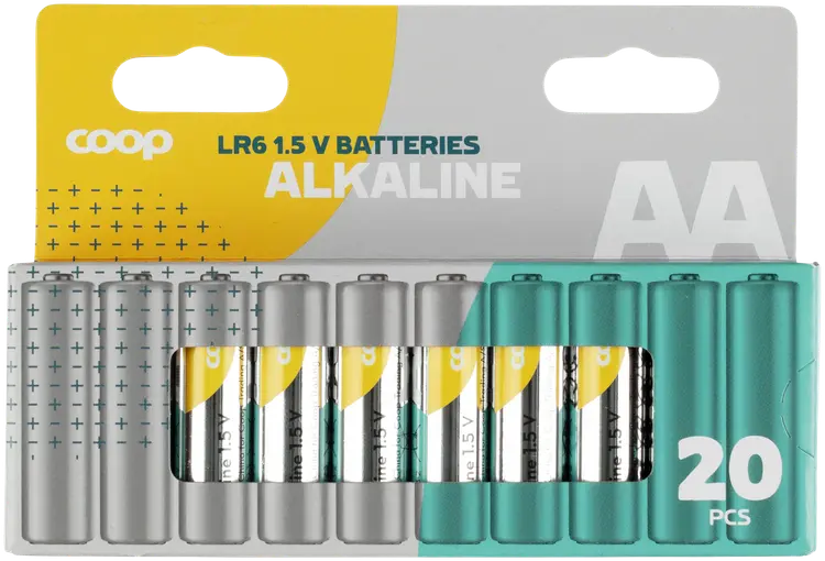 Coop alkaliparisto AA/LR6/1,5V 20 kpl