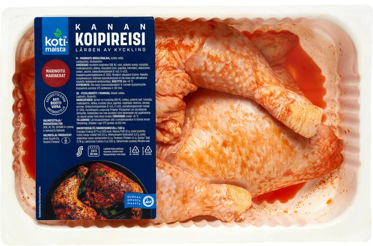 Kotimaista Kanan Koipireisi Marinoitu n1,1kg
