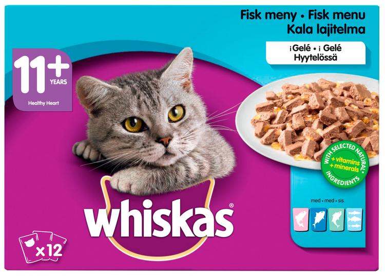 Whiskas 11+ Kalalajitelma hyytelössä (12 x 100 g)