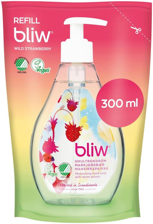 Bliw Mansikkapaikka täyttöpussi nestesaippua 300ml