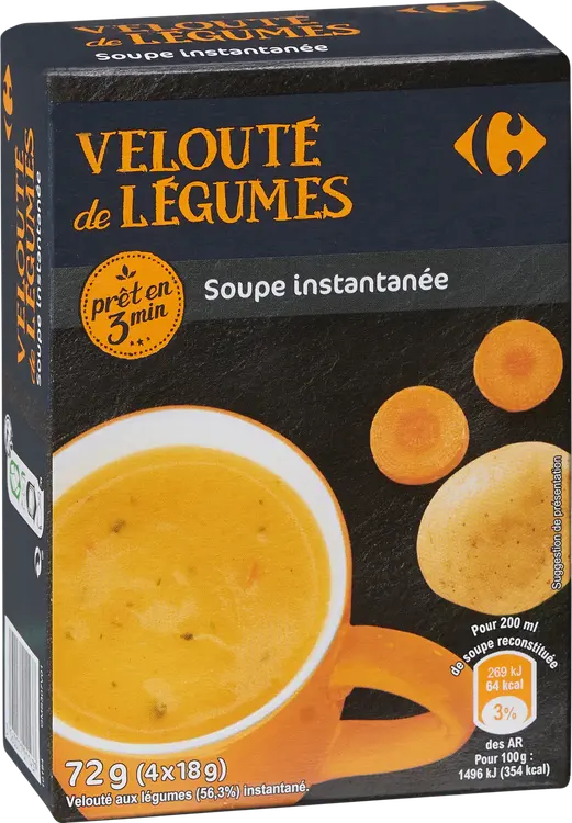 Carrefour keittoainekset kasvisosekeitto 4 x 18 g