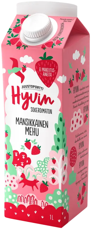 Juustoportti Hyvin mehu 1 l mansikkainen