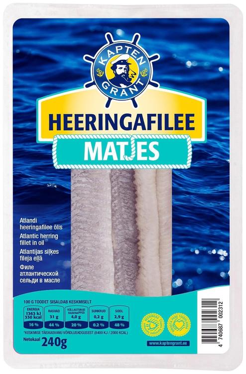 Heeringafilee Skandinaaviapärane Matjes 240 g