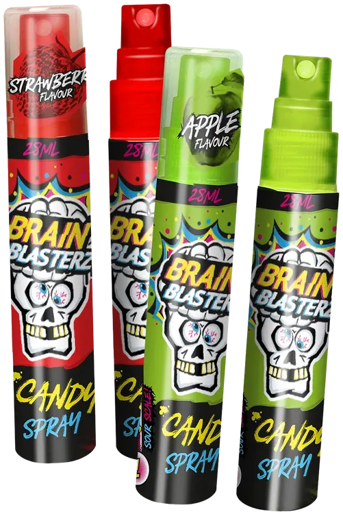 Brain Blasterz Sour spray kirpeä makeissuihke omenan ja  mansikan maku 28g