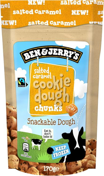 Ben & Jerry's naposteltava Salted Caramel Cookie Dough Chunks 170 GR
