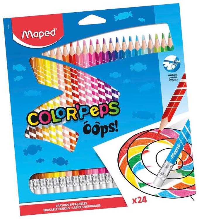 Värvipliiats colorpeps oops! 24tk kummig