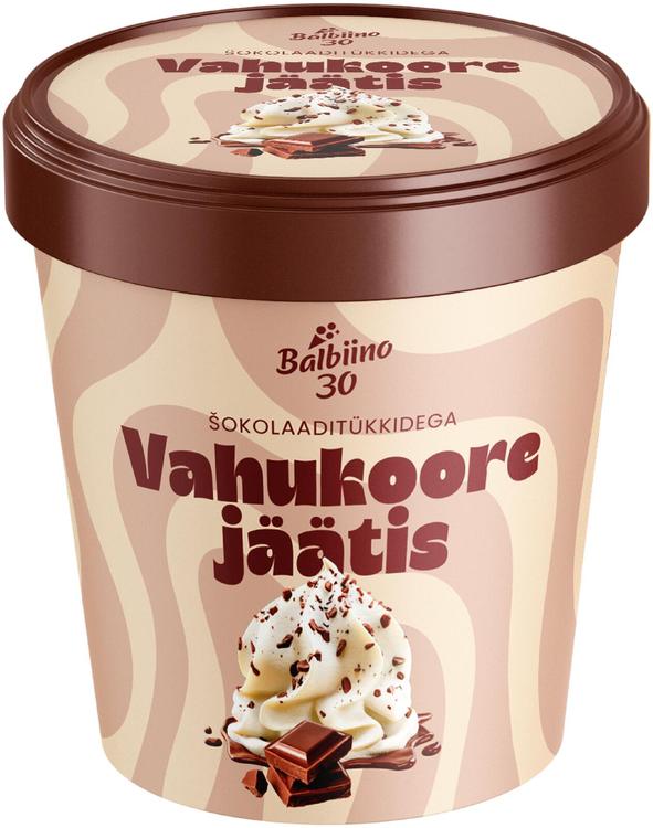 Balbiino vahukoorejäätis šokolaaditükkidega 0,5L/250g