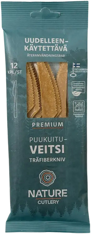 Nature Line puukuituveitsi Premium 12 kpl