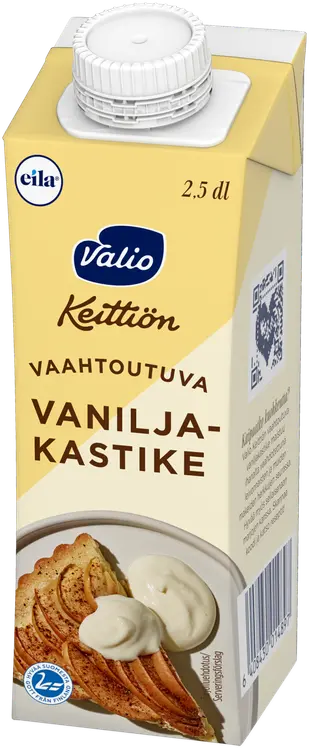 Valio Keittiön vaahtoutuva vaniljakastike 2,5 dl UHT laktoositon