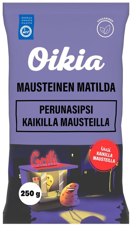 Oikia Mausteinen Matilda kaikilla mausteilla perunalastut 250g