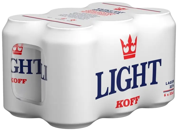 6-pack Koff Light Lager olut 3,5 % tölkki 0,33 L