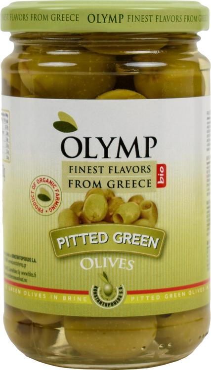 Olymp 300/150g vihreä kivetön oliivi suolavedessä luomu