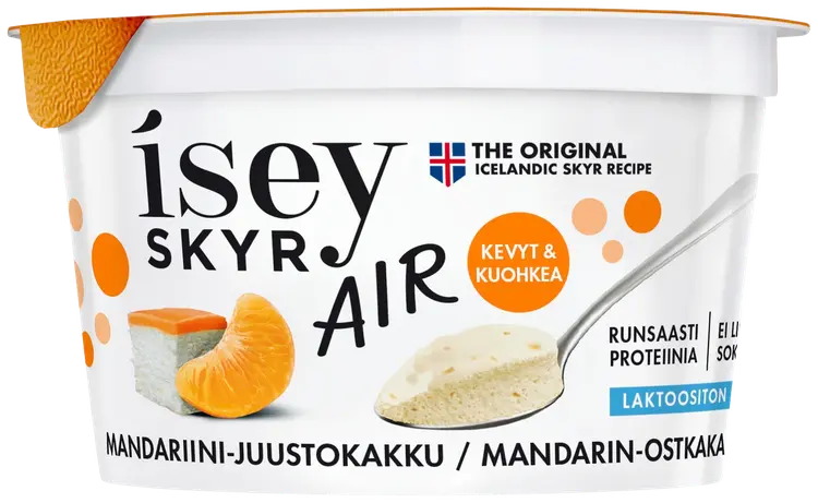 Isey Skyr Air Mandariini-juustokakku laktoositon maitovalmiste 125g