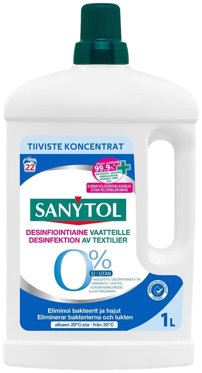 Sanytol Desinfiointiaine vaatteille 0% hajusteita 1l