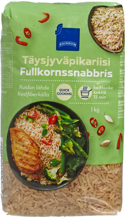 Rainbow 1kg täysjyväpikariisi