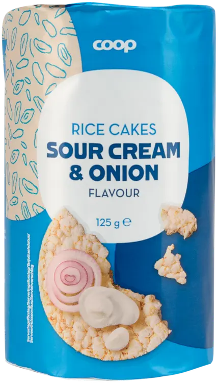 Coop riisikakut Sour cream & onion gluteeniton 125 g