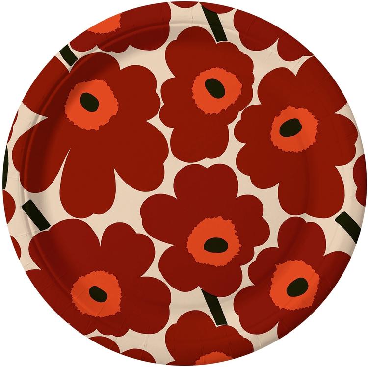 Marimekko Lautanen 22cm 10x10kpl Unikko punakerma